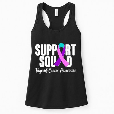 Support Squad Thyroid Cancer Awareness Women's Racerback Tank