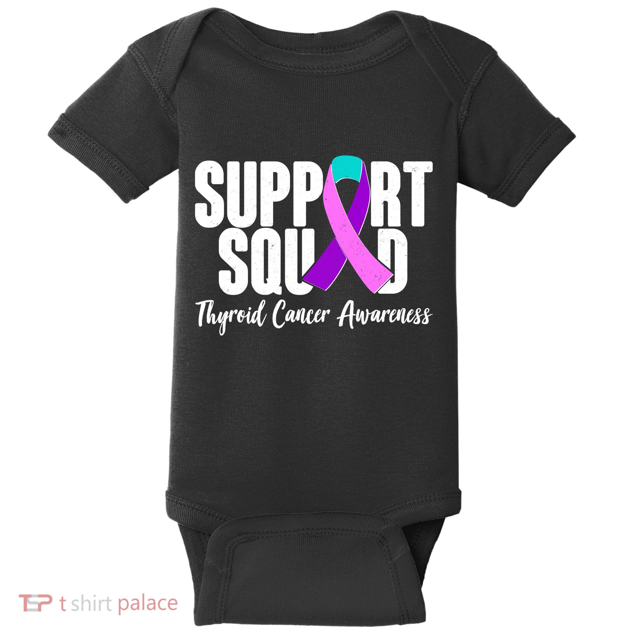 Support Squad Thyroid Cancer Awareness Baby Bodysuit