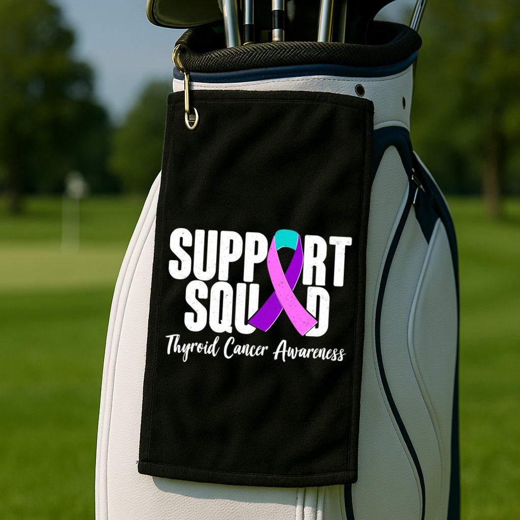 Support Squad Thyroid Cancer Awareness Golf Towel