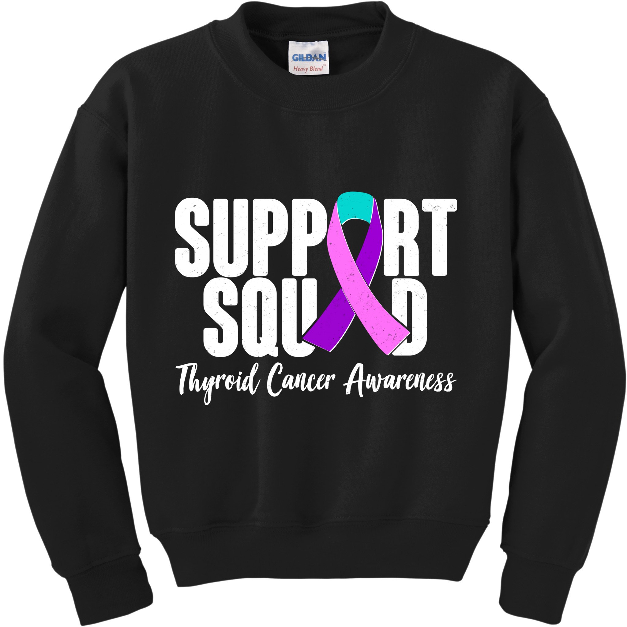 Support Squad Thyroid Cancer Awareness Kids Sweatshirt