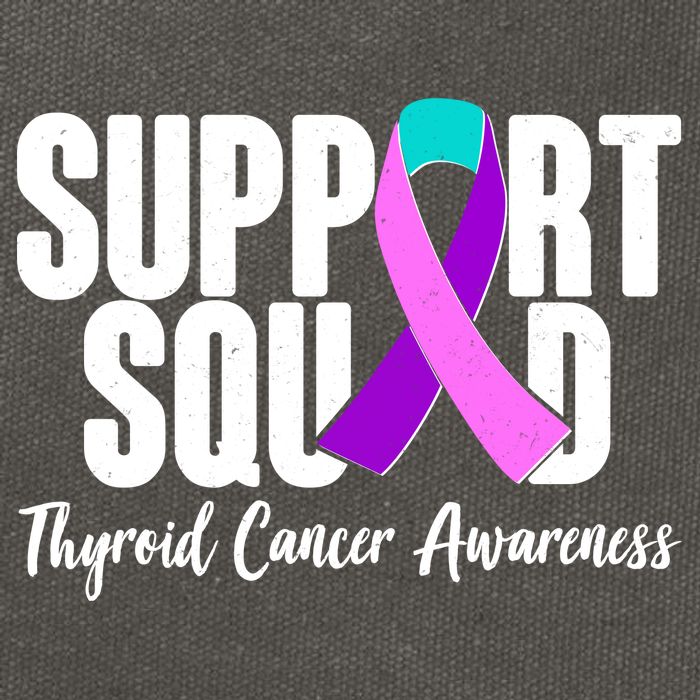 Support Squad Thyroid Cancer Awareness Cotton Canvas Backpack