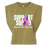 Support Squad Thyroid Cancer Awareness Garment-Dyed Women's Muscle Tee