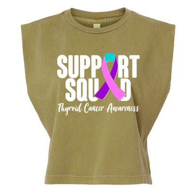 Support Squad Thyroid Cancer Awareness Garment-Dyed Women's Muscle Tee