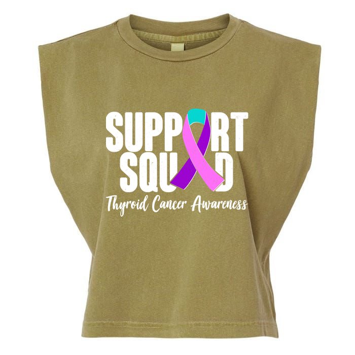 Support Squad Thyroid Cancer Awareness Garment-Dyed Women's Muscle Tee