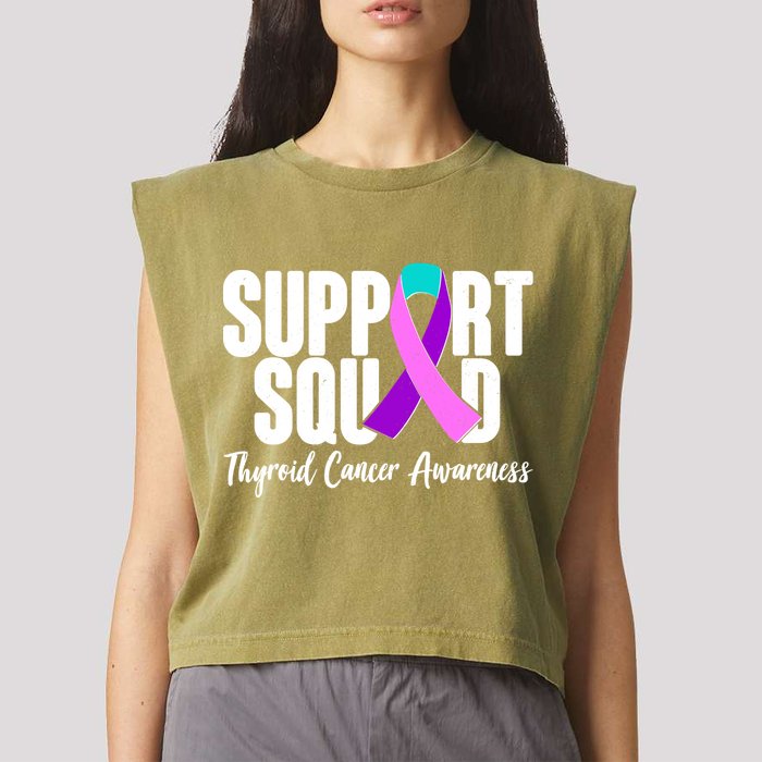 Support Squad Thyroid Cancer Awareness Garment-Dyed Women's Muscle Tee