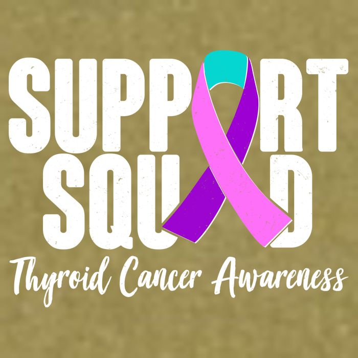 Support Squad Thyroid Cancer Awareness Garment-Dyed Women's Muscle Tee
