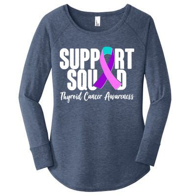 Support Squad Thyroid Cancer Awareness Women's Perfect Tri Tunic Long Sleeve Shirt