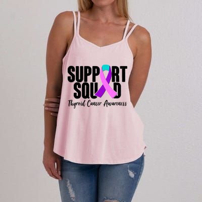 Support Squad Thyroid Cancer Awareness Women's Strappy Tank