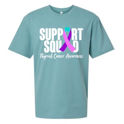 Support Squad Thyroid Cancer Awareness Sueded Cloud Jersey T-Shirt