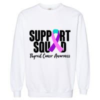 Support Squad Thyroid Cancer Awareness Garment-Dyed Sweatshirt