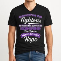 Support The Fighters Lupus Awareness V-Neck T-Shirt