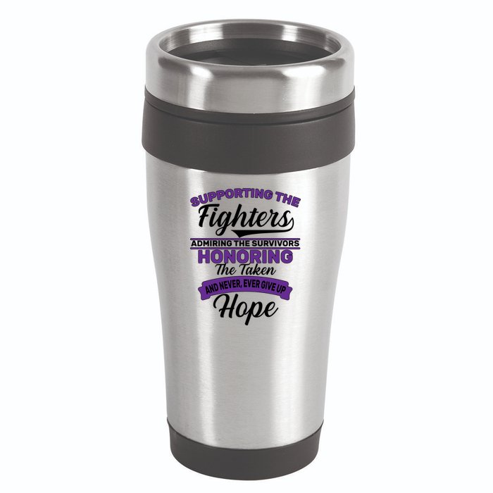 Support The Fighters Lupus Awareness 16oz Travel Tumbler