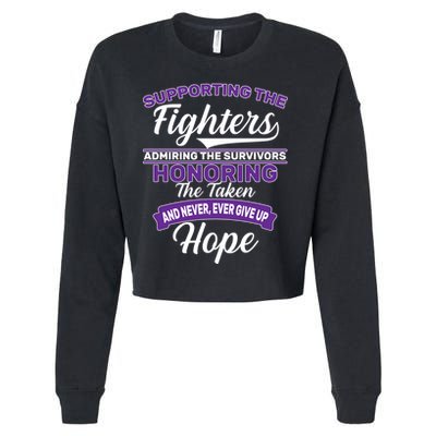 Support The Fighters Lupus Awareness Cropped Pullover Crew
