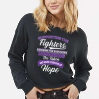 Support The Fighters Lupus Awareness Cropped Pullover Crew