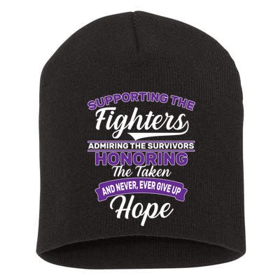 Support The Fighters Lupus Awareness Short Acrylic Beanie