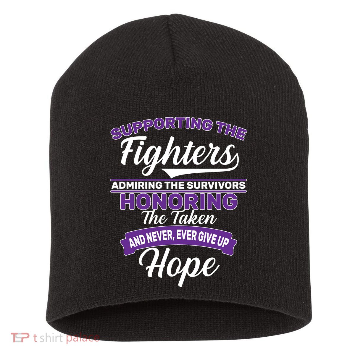 Support The Fighters Lupus Awareness Short Acrylic Beanie
