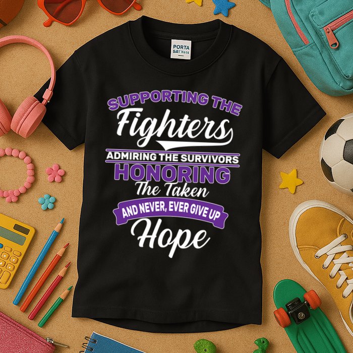 Support The Fighters Lupus Awareness Kids T-Shirt