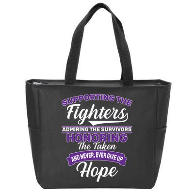 Support The Fighters Lupus Awareness Zip Tote Bag