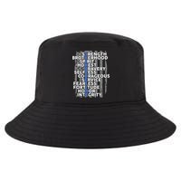 Support The Thin Blue Line US Flag Cool Comfort Performance Bucket Hat