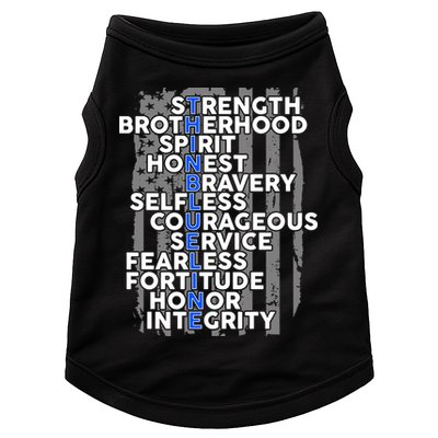 Support The Thin Blue Line US Flag Doggie Tank