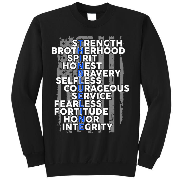 Support The Thin Blue Line US Flag Sweatshirt