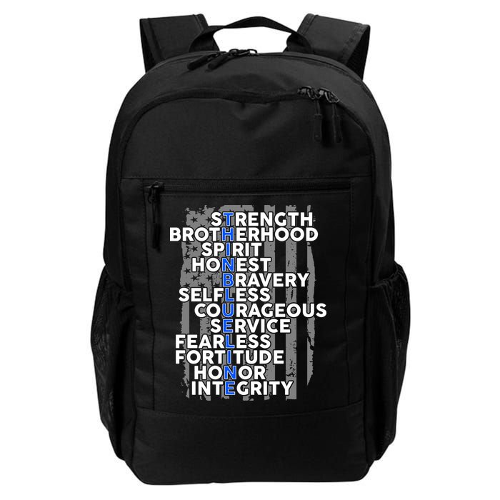 Support The Thin Blue Line US Flag Backpack