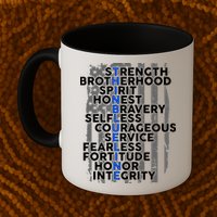 Support The Thin Blue Line US Flag Mug
