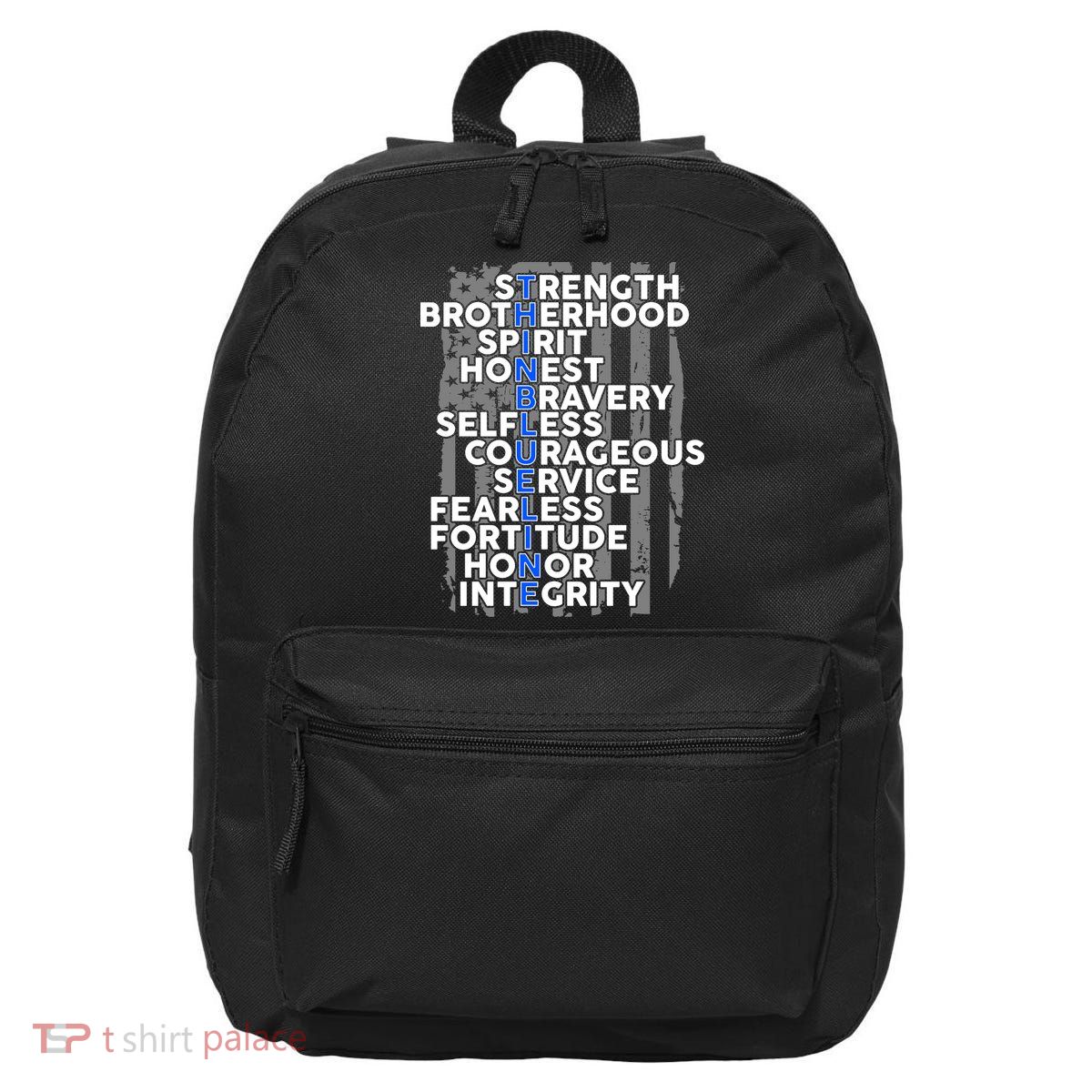Support The Thin Blue Line US Flag 16 in Basic Backpack
