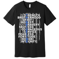 Support The Thin Blue Line US Flag Premium T-Shirt
