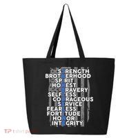Support The Thin Blue Line US Flag 25L Jumbo Tote