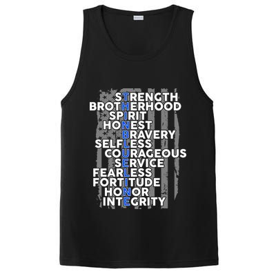 Support The Thin Blue Line US Flag PosiCharge Competitor Tank