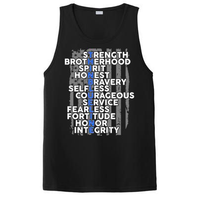 Support The Thin Blue Line US Flag PosiCharge Competitor Tank