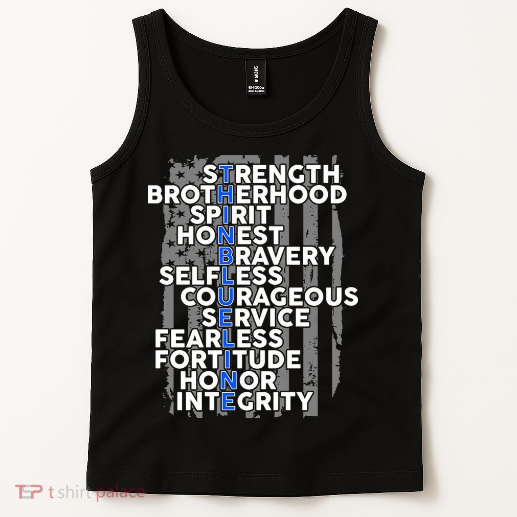Support The Thin Blue Line US Flag Tank Top