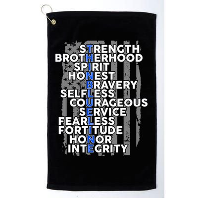 Support The Thin Blue Line US Flag Golf Towel
