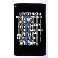 Support The Thin Blue Line US Flag Golf Towel