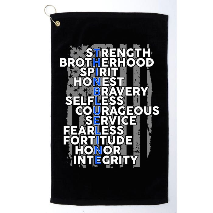 Support The Thin Blue Line US Flag Golf Towel