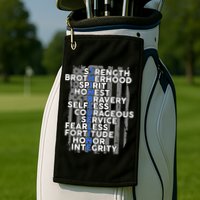 Support The Thin Blue Line US Flag Golf Towel
