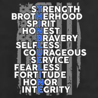 Support The Thin Blue Line US Flag Golf Towel