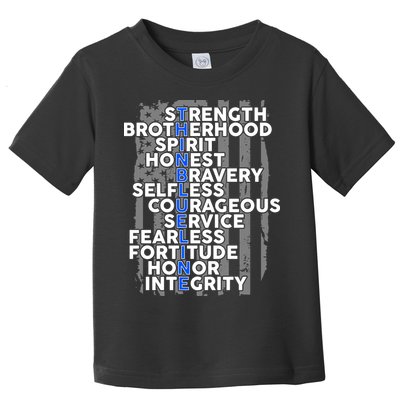 Support The Thin Blue Line US Flag Toddler T-Shirt