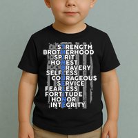 Support The Thin Blue Line US Flag Toddler T-Shirt