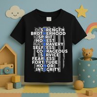 Support The Thin Blue Line US Flag Toddler T-Shirt