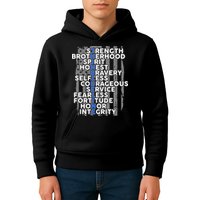 Support The Thin Blue Line US Flag Kids Hoodie