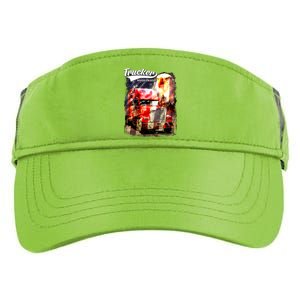 Support Trucker Made In USA Eagle Flag Adult Drive Performance Visor