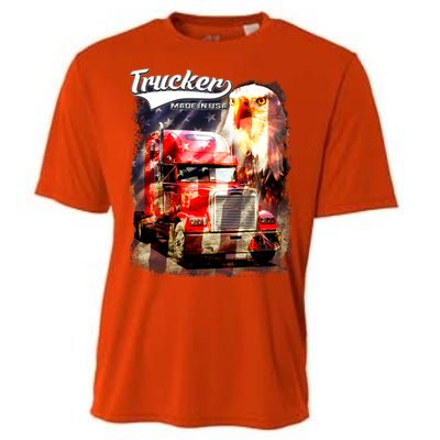 Support Trucker Made In USA Eagle Flag Cooling Performance Crew T-Shirt