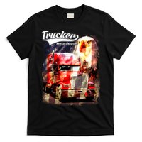 Support Trucker Made In USA Eagle Flag T-Shirt
