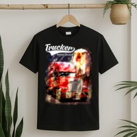 Support Trucker Made In USA Eagle Flag T-Shirt