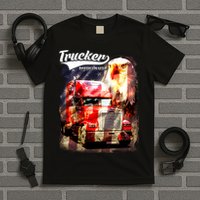 Support Trucker Made In USA Eagle Flag T-Shirt