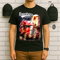 Support Trucker Made In USA Eagle Flag T-Shirt