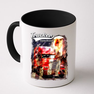 Support Trucker Made In USA Eagle Flag Mug