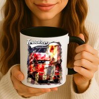Support Trucker Made In USA Eagle Flag Mug